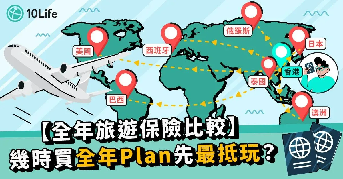 【全年旅遊保險比較】幾時買全年Plan先最抵玩?